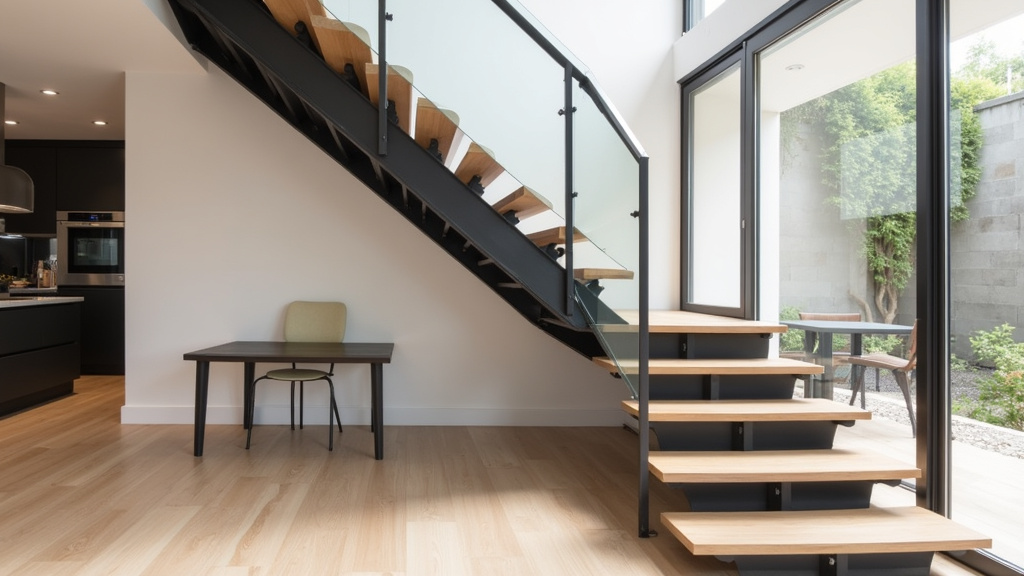 Monte-escalier tournant installé dans un escalier intérieur à Maxéville