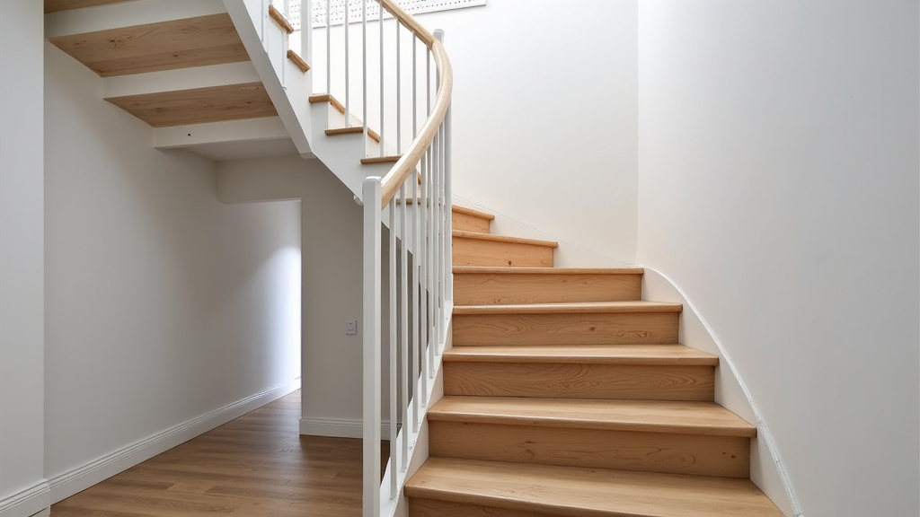 Monte-escalier tournant installé dans une habitation à Pont-l’Évêque, adapté à un escalier en colimaçon