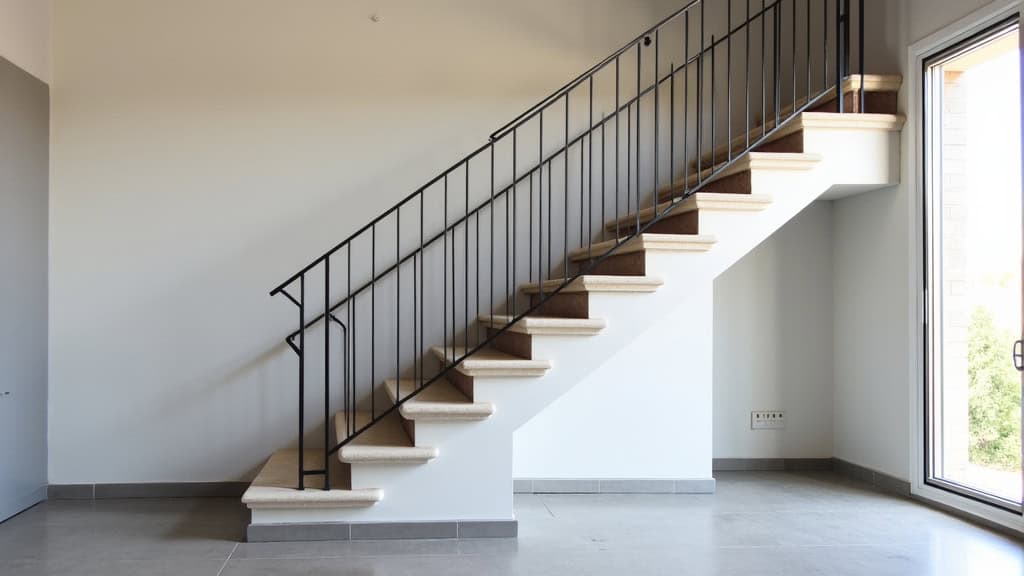Monte-escalier tournant installé dans une habitation à Saint-Berthevin