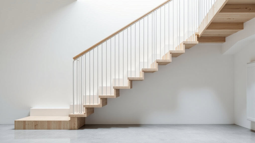 Monte-escalier tournant installé dans une habitation à Saint-Pierre-du-Regard