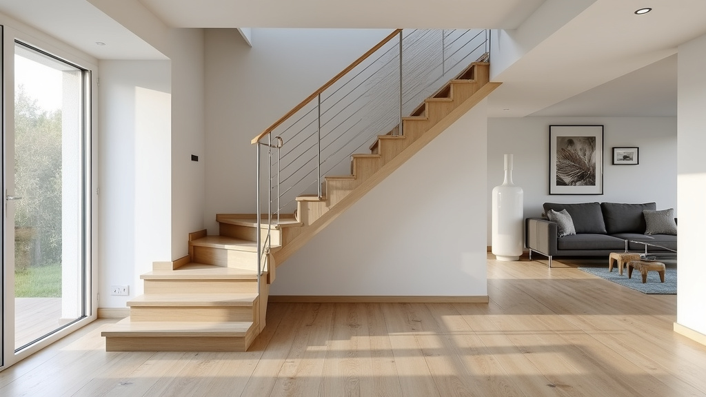 Monte-escalier tournant installé dans une maison à Bessé-sur-Braye