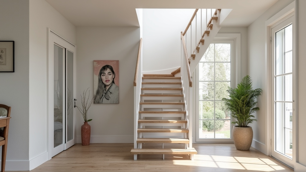 Monte-escalier tournant installé dans une maison à Bougé-Chambalud