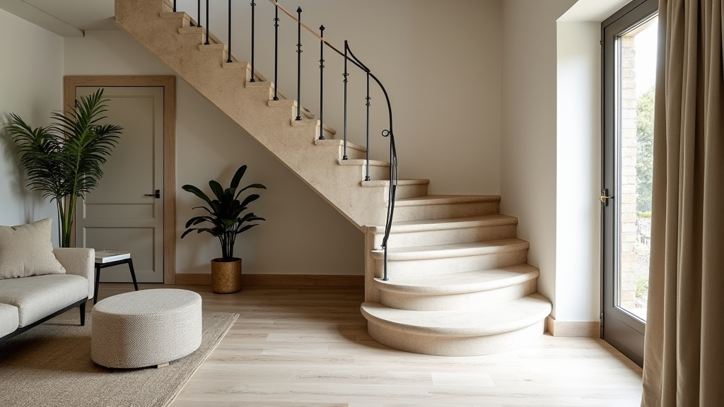 Monte-escalier tournant installé dans une maison à Caumont-sur-Durance