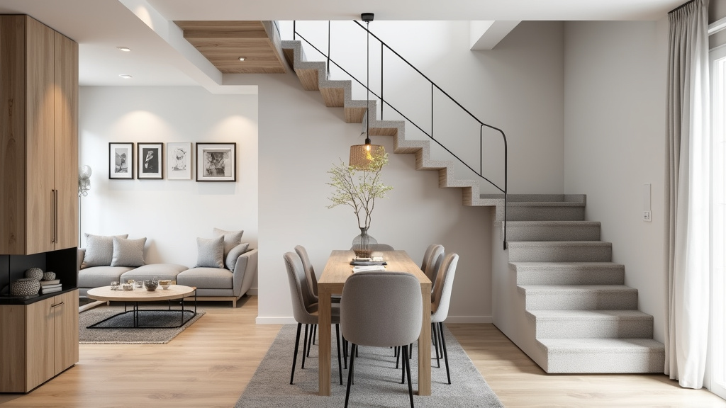 Monte-escalier tournant installé dans une maison à Cestas