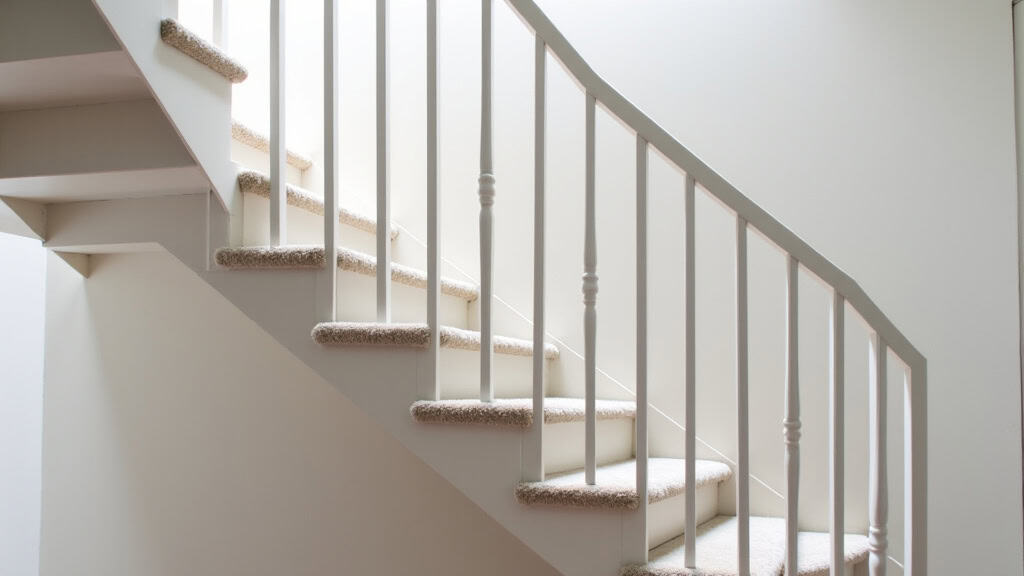 Monte-escalier tournant installé dans une maison à Chirens avec rail courbe adapté aux virages