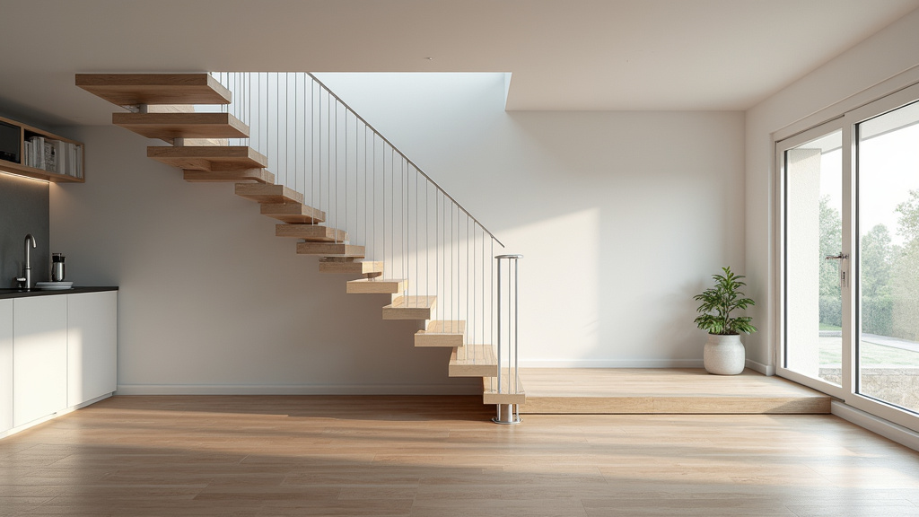 Monte-escalier tournant installé dans une maison à Cléry-Saint-André