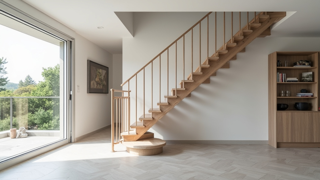 Monte-escalier tournant installé dans une maison à Divion