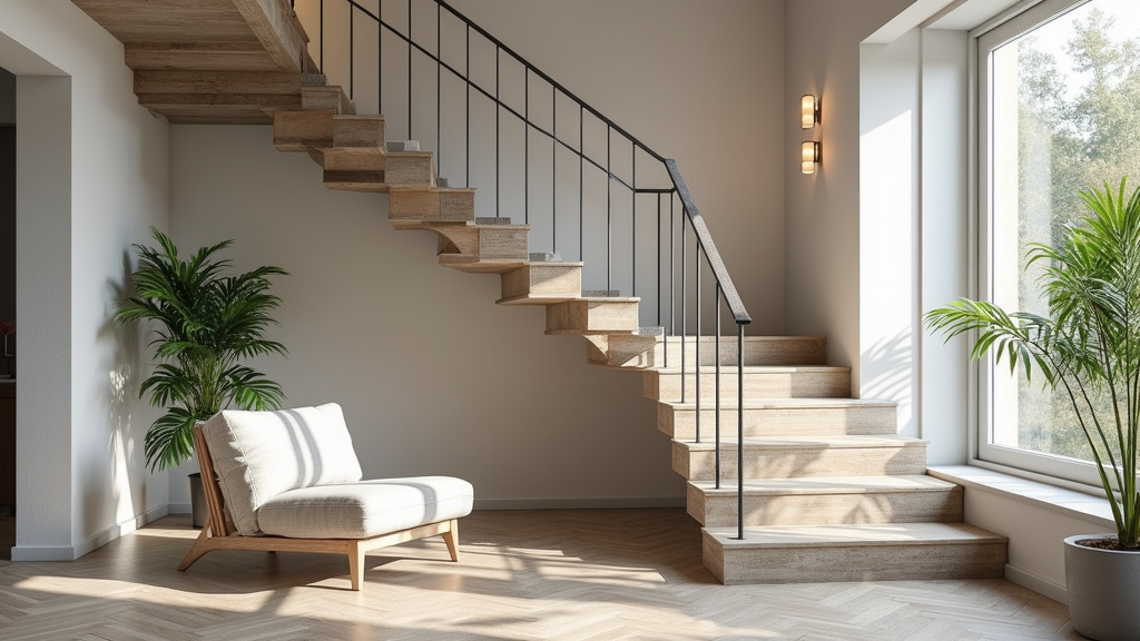 Monte-escalier tournant installé dans une maison à Épinay-sous-Sénart