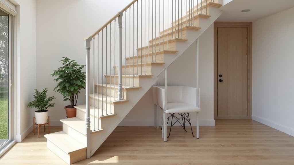 Monte-escalier tournant installé dans une maison à Fleurines (60700)