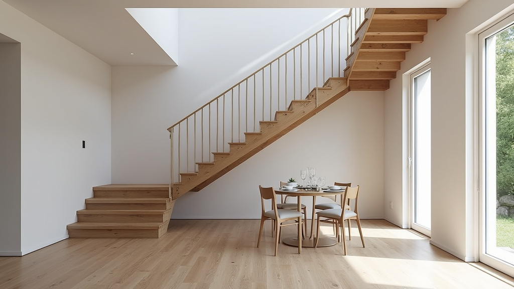 Monte-escalier tournant installé dans une maison à Gaillefontaine