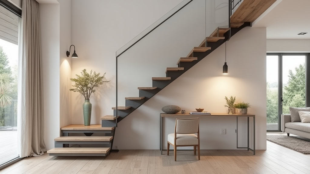 Monte-escalier tournant installé dans une maison à Houplines