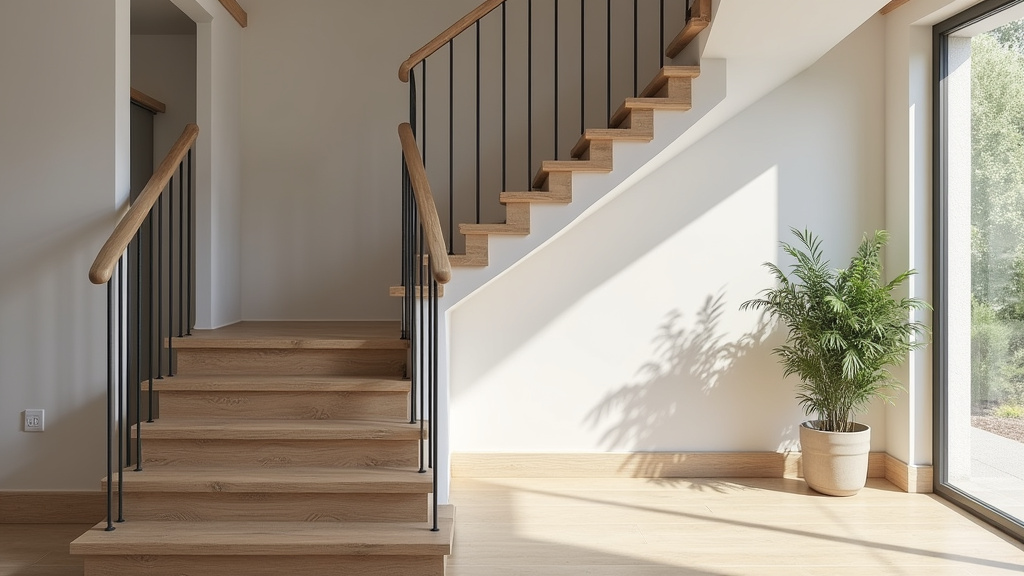 Monte-escalier tournant installé dans une maison à Hurigny avec escalier en virage