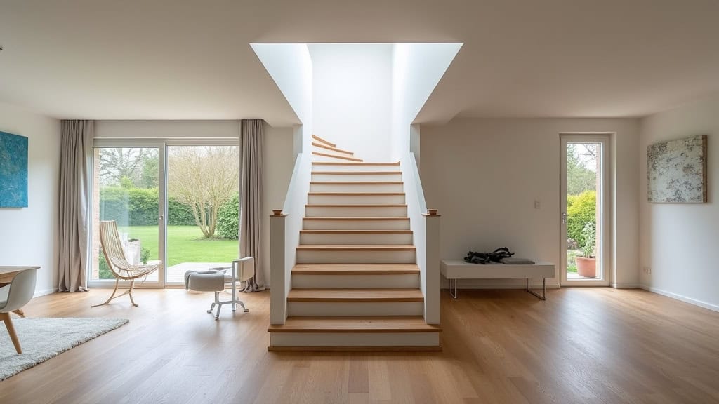 Monte-escalier tournant installé dans une maison à Joué-sur-Erdre