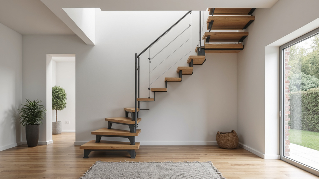 Monte-escalier tournant installé dans une maison à La Gaude