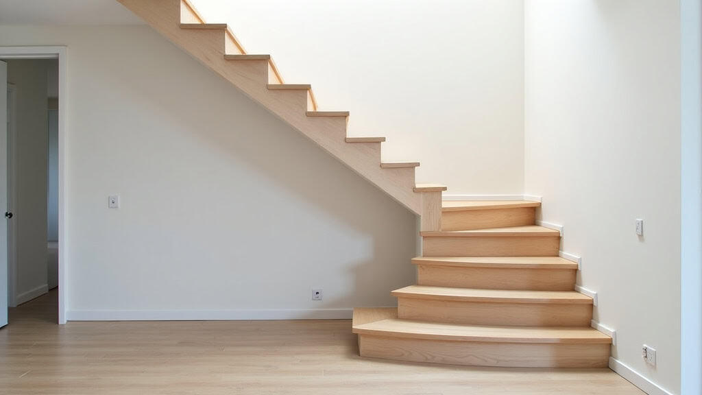 Monte-escalier tournant installé dans une maison à Lamanon, adapté à un escalier avec virage