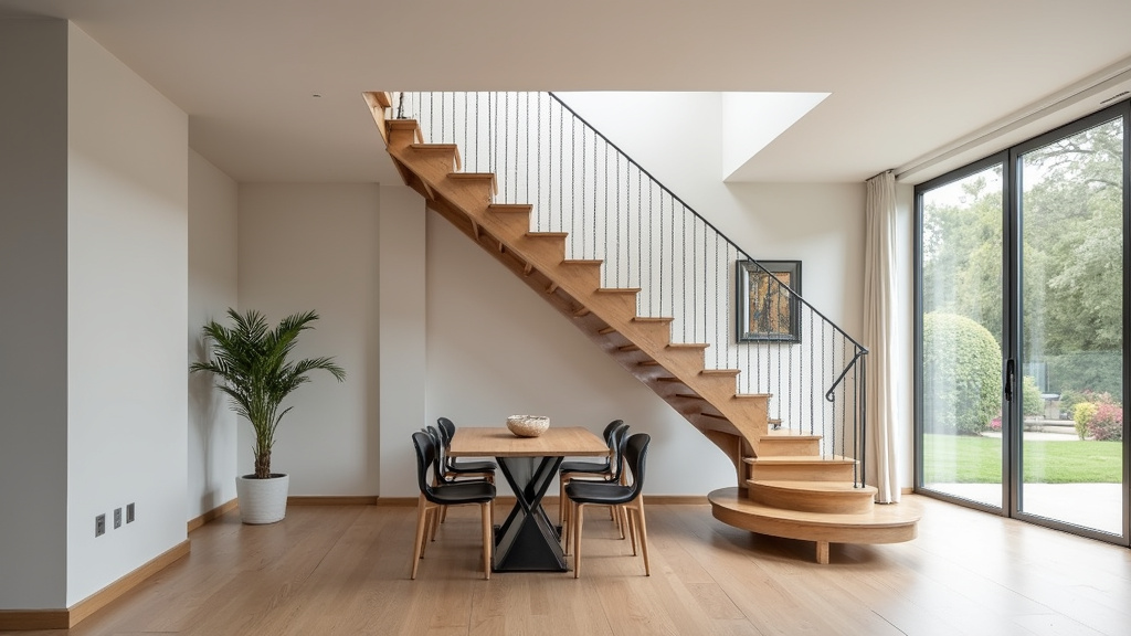 Monte-escalier tournant installé dans une maison à Lanobre