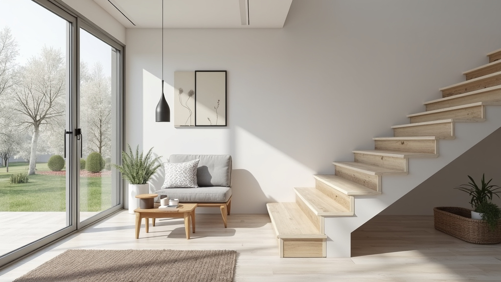 Monte-escalier tournant installé dans une maison à Lantosque