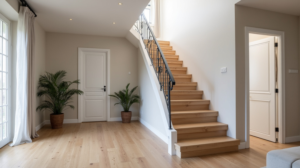Monte-escalier tournant installé dans une maison à Larçay