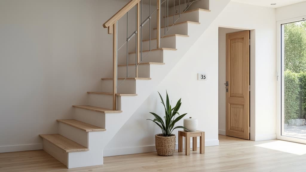 Monte-escalier tournant installé dans une maison à Le Pouliguen