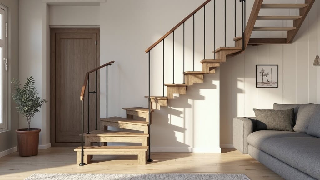 Monte-escalier tournant installé dans une maison à Le Thor