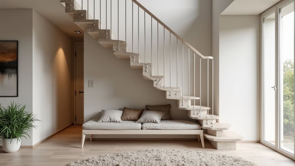 Monte-escalier tournant installé dans une maison à Les Champs-Géraux avec virage en colimaçon