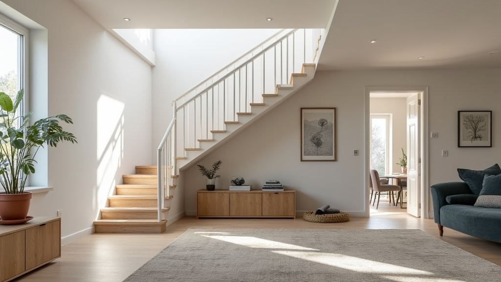 Monte-escalier tournant installé dans une maison à Livré-sur-Changeon