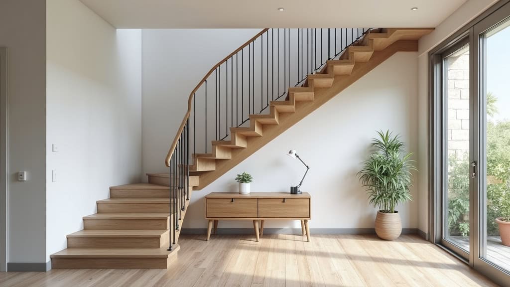 Monte escalier tournant installé dans une maison à Marin (74200)