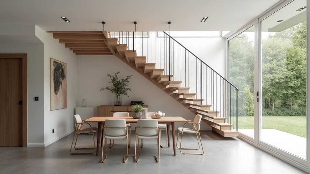 Monte-escalier tournant installé dans une maison à Mondrepuis