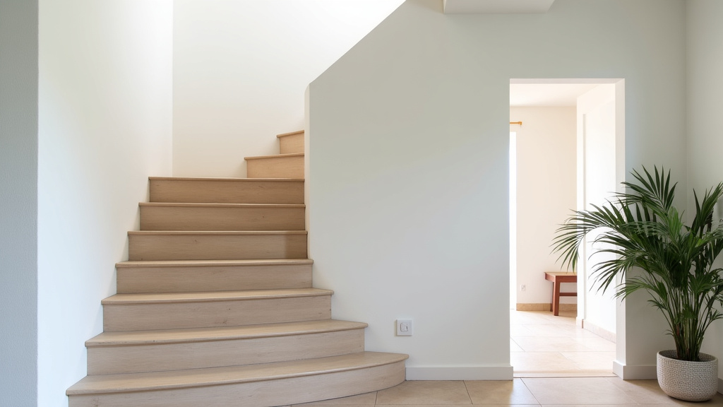 Monte-escalier tournant installé dans une maison à Saint-Marcel-lès-Valence