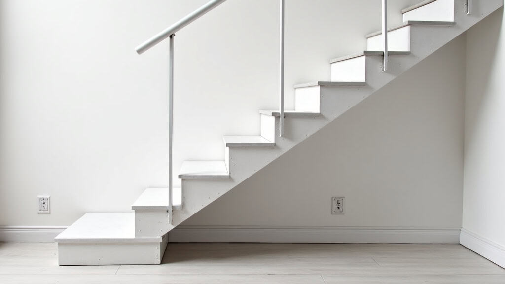 Monte-escalier tournant installé dans une maison à Sainte-Blandine