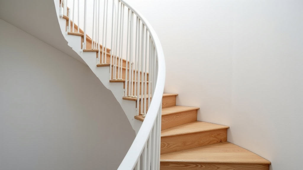 Monte-escalier tournant installé dans une maison à Villette-de-Vienne, adapté aux escaliers courbes