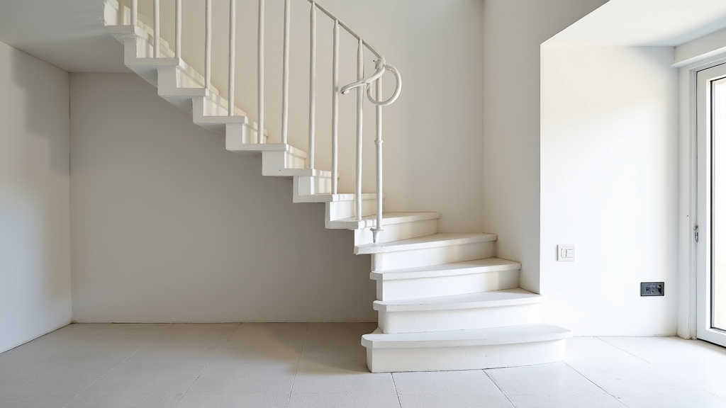 Monte-escalier tournant installé dans une maison ancienne à Abscon