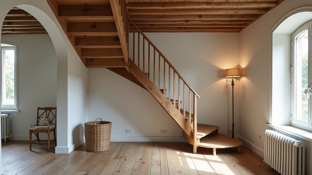 Monte-escalier tournant installé dans une maison ancienne à Bois-Guillaume