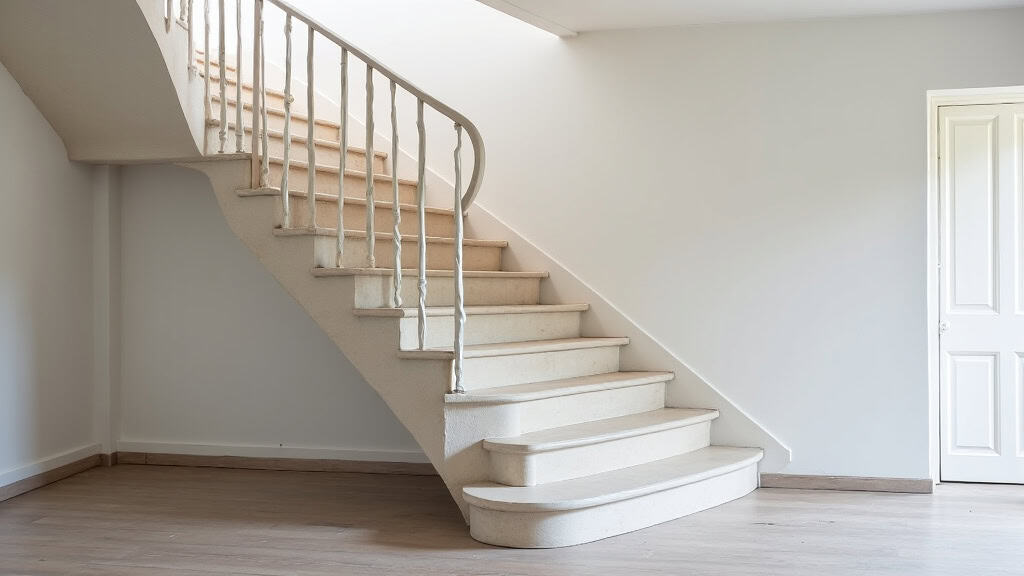 Monte-escalier tournant installé dans une maison ancienne à Châtres-sur-Cher