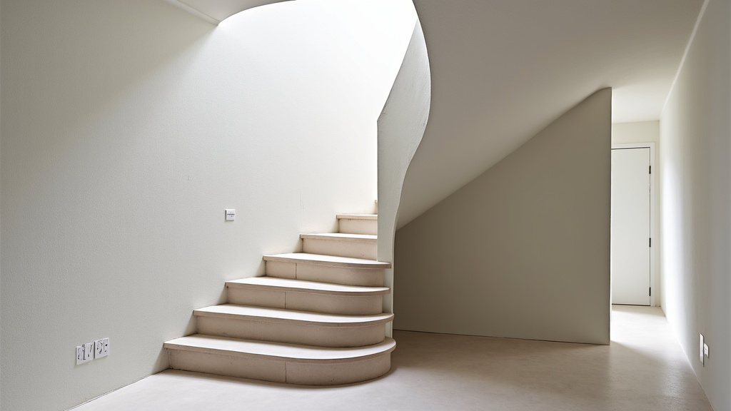 Monte-escalier tournant installé dans une maison ancienne à Frossay, suivant parfaitement la courbe de l