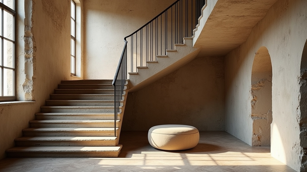 Monte-escalier tournant installé dans une maison ancienne à Montauban