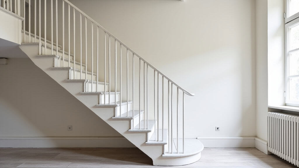 Monte-escalier tournant installé dans une maison ancienne à Moret-Loing-et-Orvanne