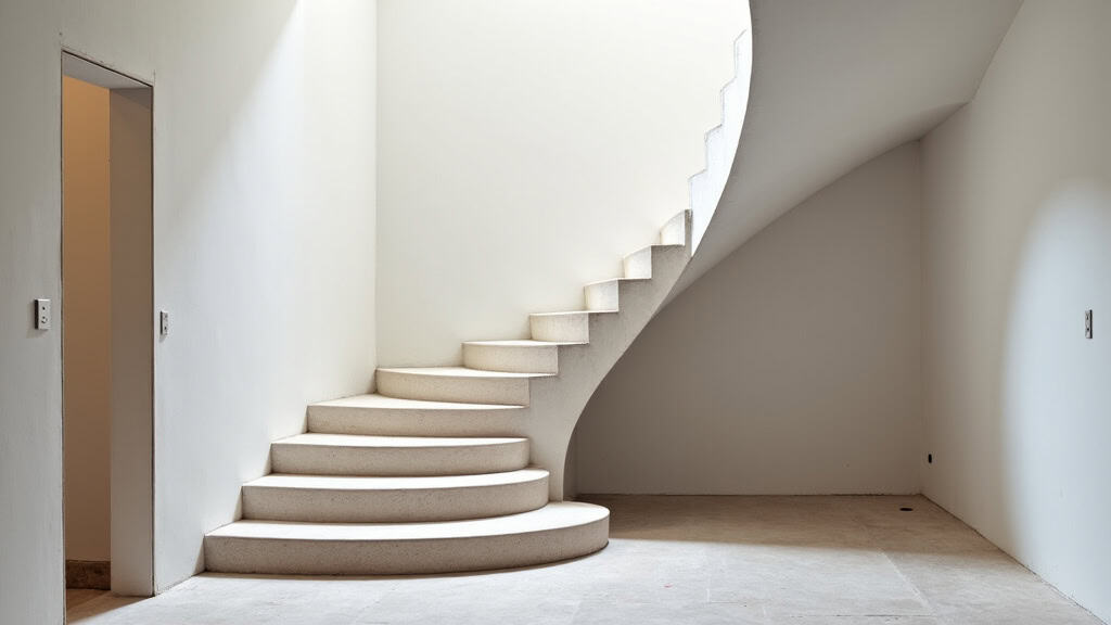 Monte-escalier tournant installé dans une maison ancienne à Sornay