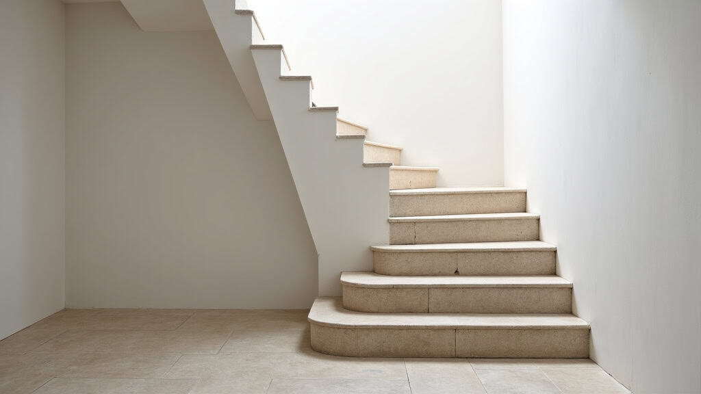 Monte-escalier tournant installé dans une maison ancienne de Trémentines