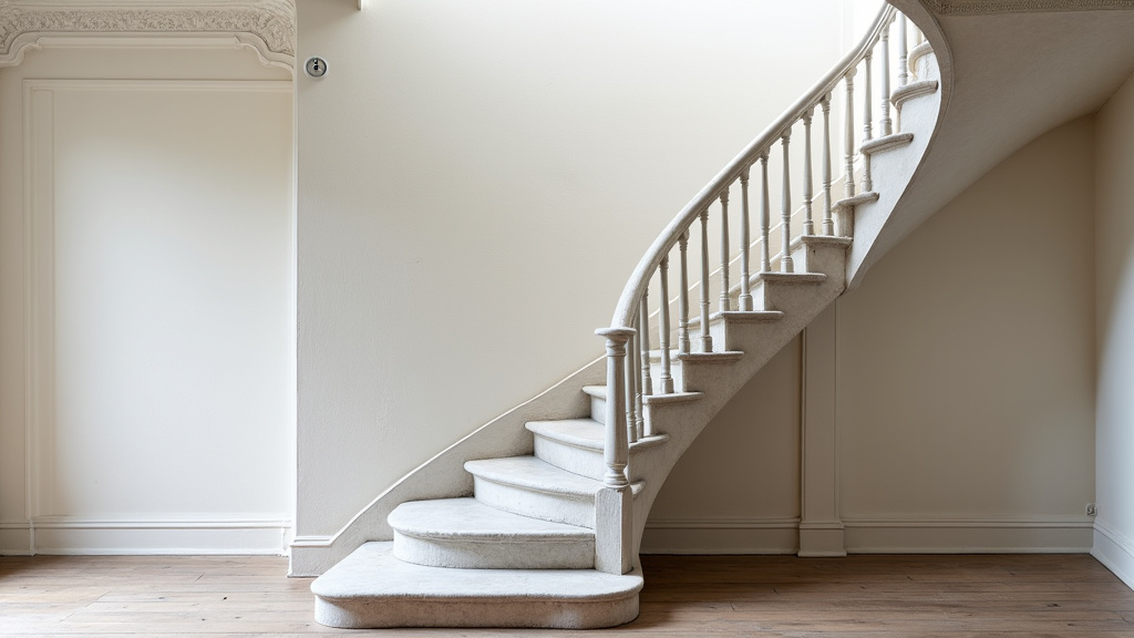 Monte-escalier tournant installé dans une maison ancienne du Cher