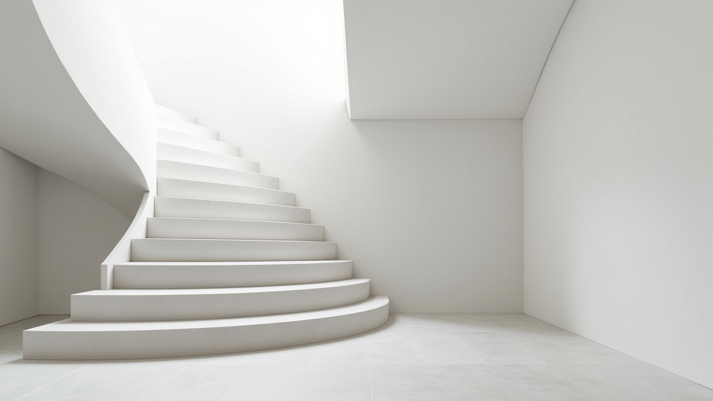 Monte-escalier tournant installé dans une maison d