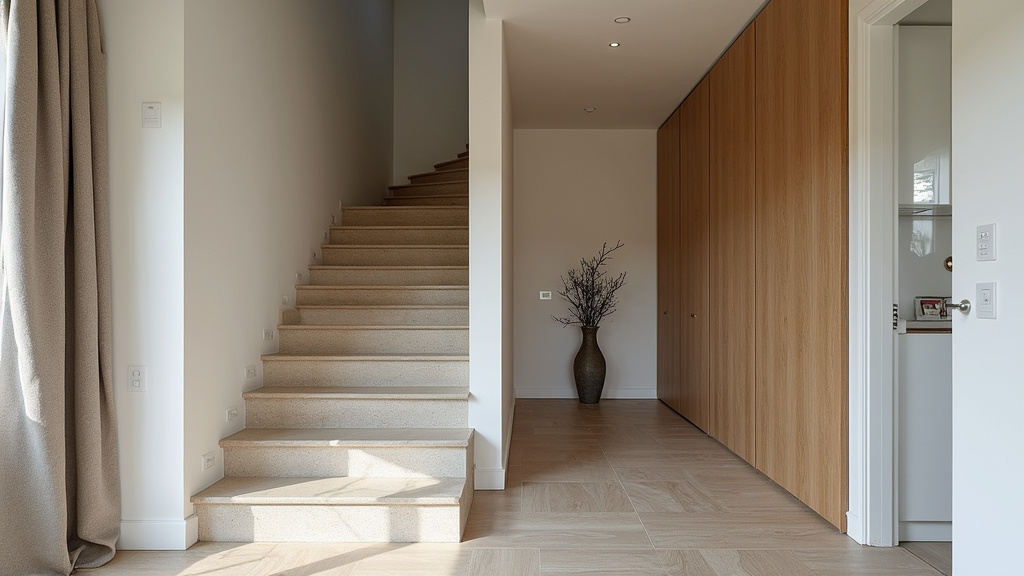 Monte escalier tournant installé dans une maison de Longwy avec escalier en colimaçon