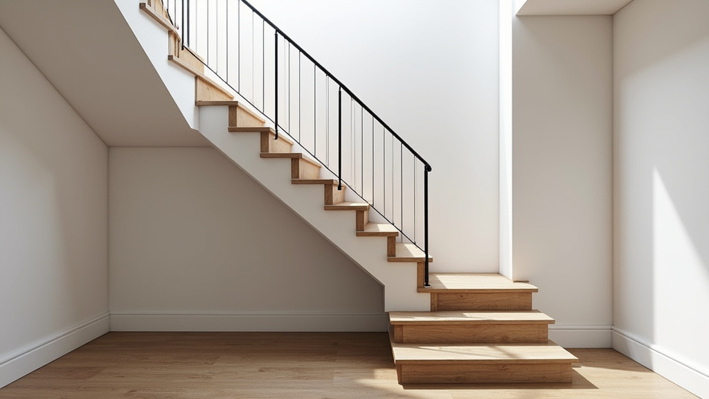 Monte-escalier tournant installé dans une maison de Mane, avec rail adapté aux courbes de l’escalier