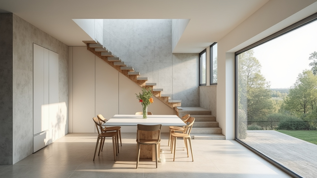 Monte-escalier tournant installé dans une maison de Miserey-Salines