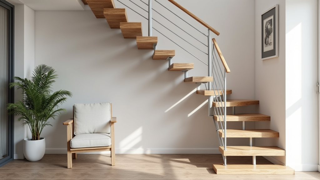 Monte-escalier tournant installé dans une maison traditionnelle à Casson