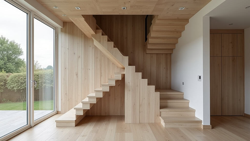 Monte-escalier tournant installé dans une maison traditionnelle à Coux et Bigaroque-Mouzens