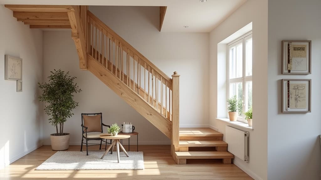 Monte-escalier tournant installé dans une maison traditionnelle de Niederhausbergen