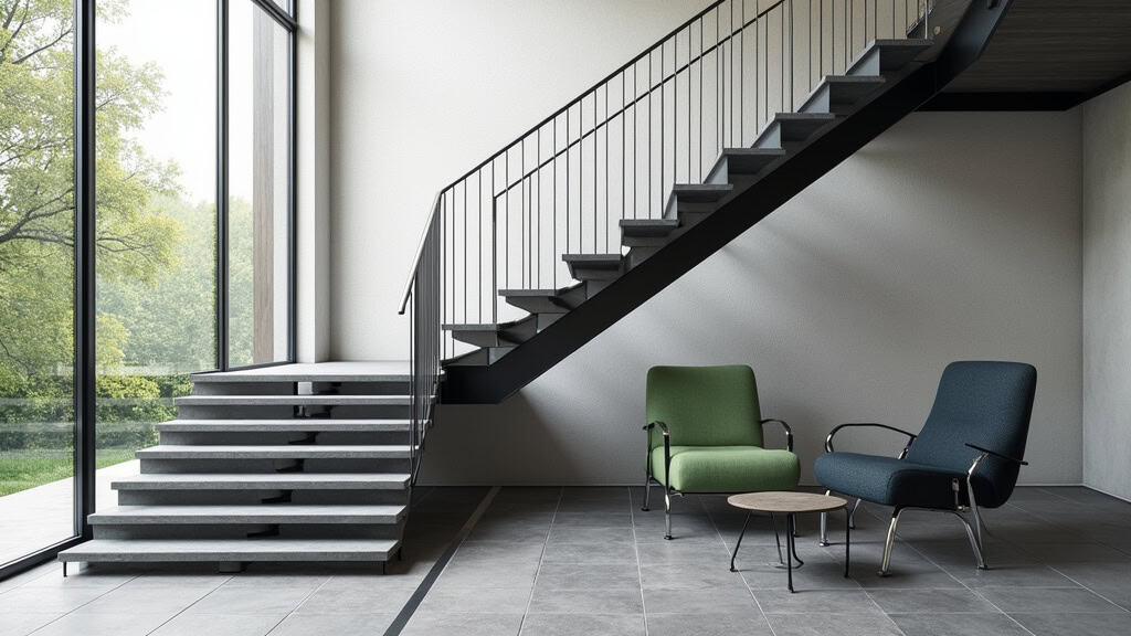 Monte-escalier tournant installé sur un escalier à virage à Guenrouet