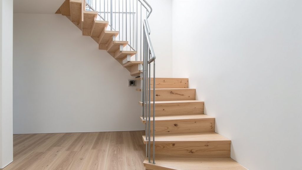 Monte-escalier tournant installé sur un escalier à virage dans une maison à Saint-Gatien-des-Bois