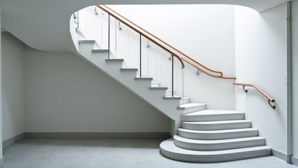 Monte-escalier tournant installé sur un escalier avec virage à 90 degrés à Albon